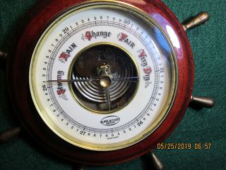 Aneroid Barometer,  Wall - Hanging,  Mfg In Germany,  4 " Dial