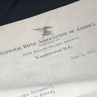 Rare 1941 NRA NATIONAL RIFLE ASSOCIATION Letter & Newspaper Clippings MUNHALL 2