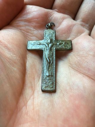 Awesome 1700’s Brass Fur Trade Cross From Michigan