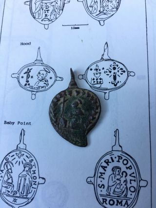 Rare 1600’s Brass French Fur Trade Jesuit Medal From Michigan