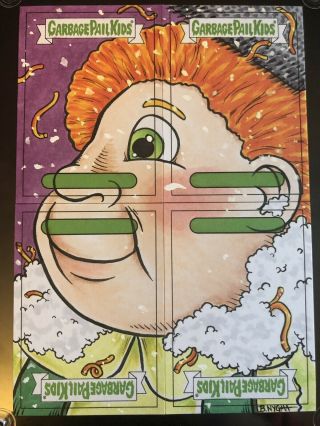Topps 2019 Garbage Pail Kids We Hate The 90s Loaded Puzzle Sketch Gpk Nygma