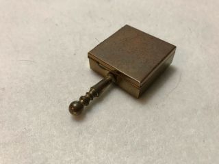 Vintage Cigarette Portable Pocket Purse Ash Tray,  Gold Plate,  Locking