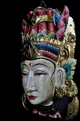Balinese Dewa Rama Mask Ramayana Bali Wall art hand carved wood 3