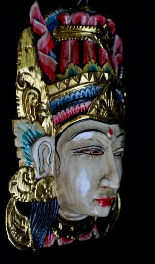 Balinese Dewa Rama Mask Ramayana Bali Wall art hand carved wood 4
