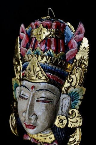 Balinese Dewa Rama Mask Ramayana Bali Wall art hand carved wood 5