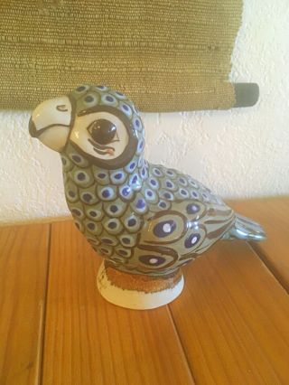 Vintage Ken Edwards Ke Tonala Mexico Bird Figurine Mexican Pottery 6”