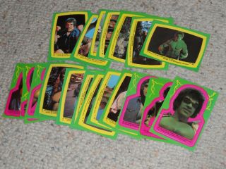 1979 Topps Incredible Hulk Sticker/card Complete Set (22) Marvel -
