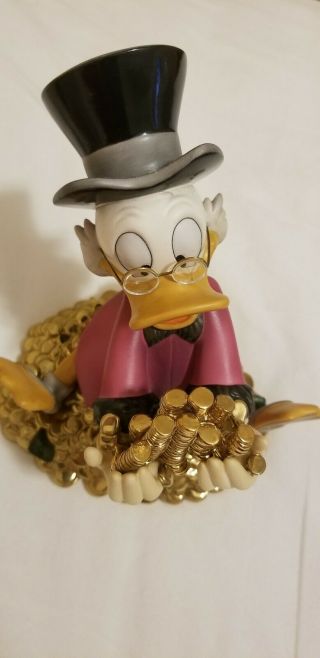 Ceramic Colectible Statue Scrooge Mcduck And Money