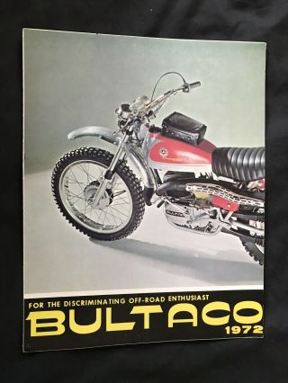 1972 Bultaco Off - Road Motorcycles Brochure