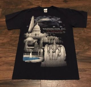 Vintage Washington Dc Our Nation’s Capital Smithsonian Institution T - Shirt Sz M