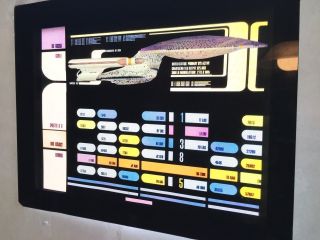 Star Trek Prop Tng Enterprise D Lcars 2 Computer Transparent