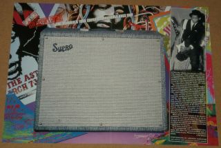 Ozzy Osbourne & Randy Rhoads centerfold poster Jimi Hendrix 62 ' Supro guitar amp 2