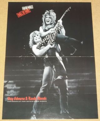 Ozzy Osbourne & Randy Rhoads centerfold poster Jimi Hendrix 62 ' Supro guitar amp 3
