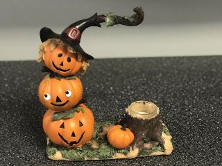Vintage Yankee Candle Company Stackable Pumpkin Candle Holder 9 1/2” X 8”