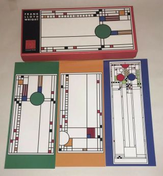 Frank Llyod Wright Boxed Note Cards Set Coonley Playhouse Windows Art Glass