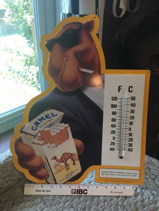 1992 Vintage Joe Camel Thermometer Cigarette Store Display Sign