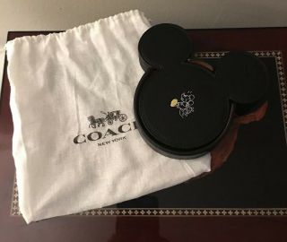 Disney X Coach 1941 Set Of 6 Mickey Mouse Leather Coasters - Limited Edition