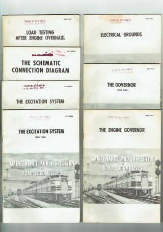 Maintenance & Inspection Of Road Locomotives By G.  E. ,  7 Booklets,  1953 - 1955