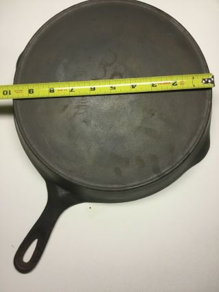 Unmarked Vintage 9 Cast Iron Skillet With Heat Ring Reseasoned Sits Flat 6