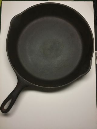 Unmarked Vintage 9 Cast Iron Skillet With Heat Ring Reseasoned Sits Flat 7