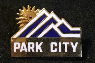 Park City Pin Vintage Skiing Ski Badge Utah Ut Resort Souvenir Travel Lapel