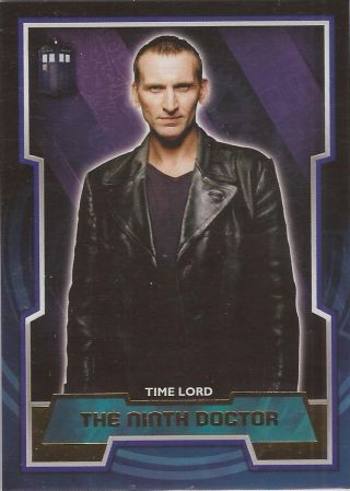 Topps Doctor Who 2015 - Tardis Logo " 9th Doctor " Unnumbered Gold Parallel Card