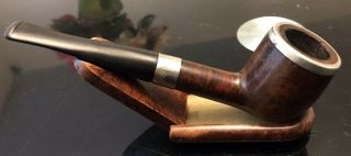 Vintage Ropp K10 Metal Rim And Band Straight Billiard French Estate Pipe