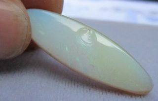 Large Vintage Australian Opal Cabochon,  33x11mm. ,  Chipped,  For Cabbing Repair