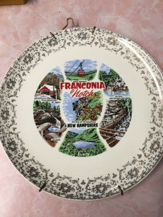 Vintage Franconia Notch Hampshire Collector Plate - Old Man Of The Mountain