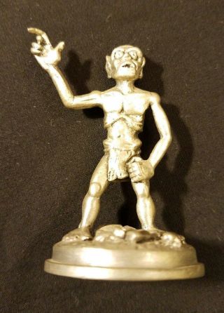 Lord Of The Rings Gollum Vintage Fine Pewter Figurine 1979 Elan Merch Amex