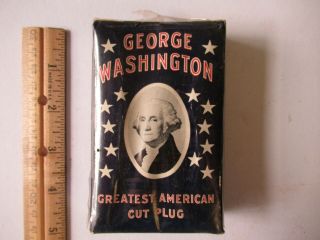 Vintage - - Antique (george Washington) Cut Plug Paper Pack Pipe Tobacco