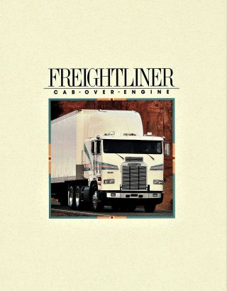 1990 Freightliner C.  O.  E.  & Raised Roof C.  O.  E.  Truck Dealer Sales Brochure
