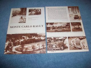 1955 Monte Carlo Road Rally Vintage Race Highlights Article