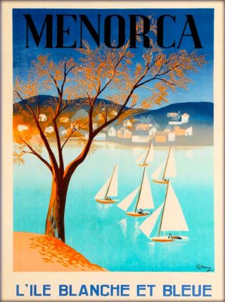 Menorca Minorca Island Spain Vintage Travel Advertisement Art Poster Print