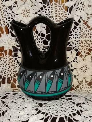 Vintage Hopi Wedding Vase Signed Kopa Handpainted Piece
