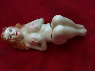 Vintage Ceramic Risque Naked Lady 2 Piece Salt And Pepper Japan