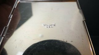 Vintage VOLUPTE ' Compact Purse Handle Metal Cigarette Case Lipstick Powder 4