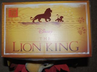 DISNEY STORE THE LION KING SIMBA PLUSH LIMITED EDITION OF 3500 3