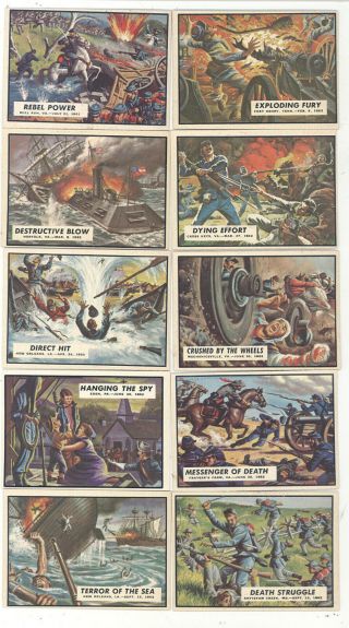 20 Civil War News Cards 1962 Topps No Dupes Ex/nm
