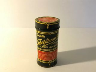 Vintage Zenith Tibet Almond Stick Advertising Tin