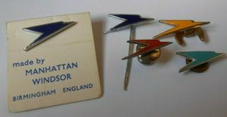 Boac Airline Airways 4 Different Colour Staff Enamel Badges Five Items