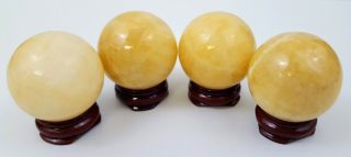 Yellow Aventurine Crystal Sphere 40mm w/ Stand for Opening and Balancing 2