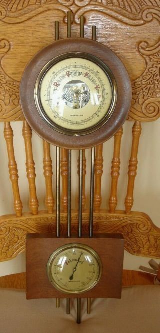 Vintage Westclox Barometer Thermometer Germany Mid Century Retro 50 