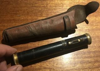Vintage Dietzgen Handheld Surveyor Level And Leather Case