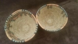 Two (2) Large Nigerian Baskets Coiled Bowl Shape