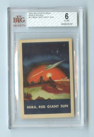 1953 Space Patrol - Mira Red Giant Sun - Chex Cereal Card 1950s