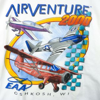 Airventure 2000 T - Shirt Xl Air Show Souvenir Oshkosh Wisconsin Fly - In Eaa