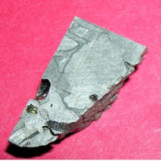 Seymchan pallasite meteorite 6.  2 gram etched slice 2