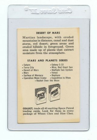 1953 Space Patrol - Desert of Mars - Chex Cereal card 1950s 2