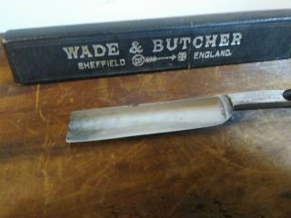 Vintage Wade & Butcher Straight Razor with Box Sheffield England 4